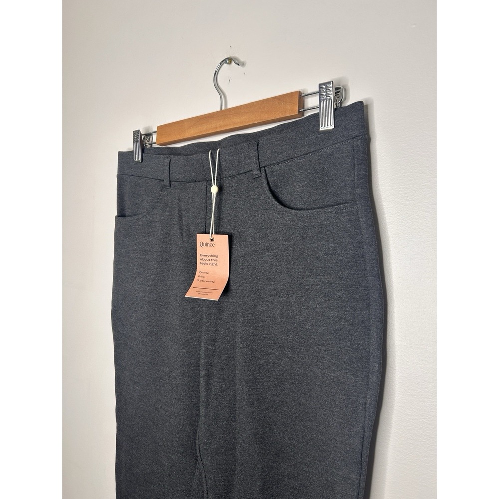 Quince Women's Gray Ponte Pants Classic Tailored Fit Size Medium Petite NWT New - Picture 3 of 10